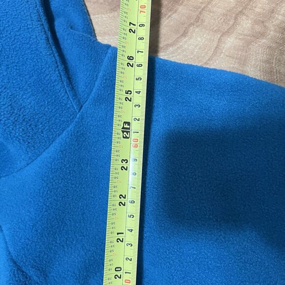 Roaman's Fleece Jacket Size 1X Teal Blue Swing Coat Button Up Mid Length Outdoor - Picture 5 of 6